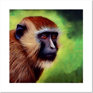 Monkey Portrait . Posters and Art